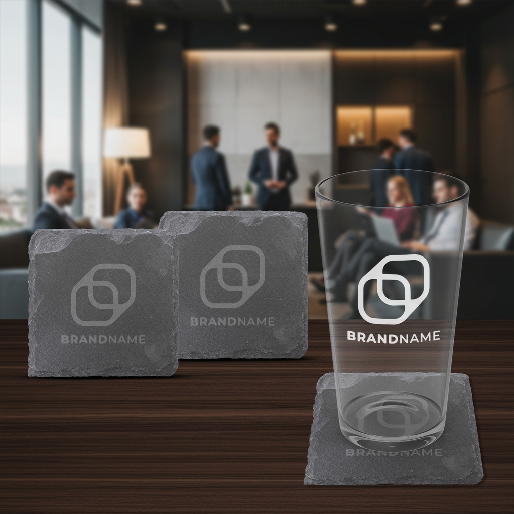 4" x 4" Square Slate Coaster Set-6 Piece with Exclusive Bulk Wholesale Pricing