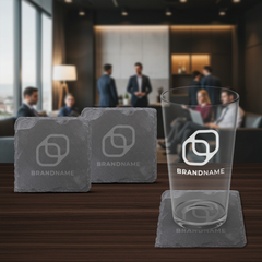 4" x 4" Square Slate Coaster Set-6 Piece with Exclusive Bulk Wholesale Pricing