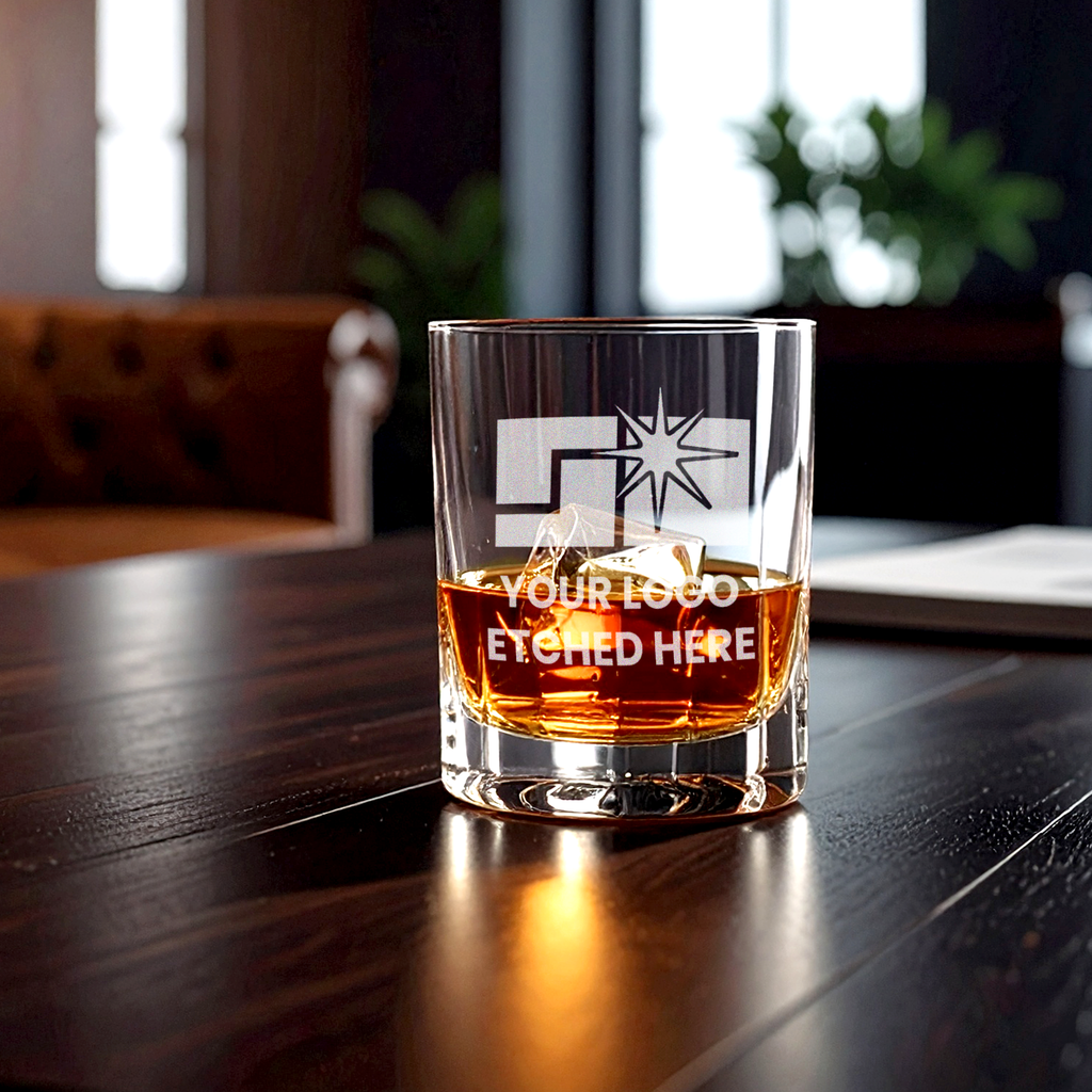 custom branded whiskey glass