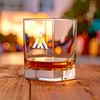 engraved square whiskey glass