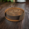 4" Round Leatherette 6-Coaster Set with Exclusive Bulk Wholesale Pricing