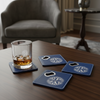4" x 4" Square Laserable Leatherette Bottle Opener Coaster with Exclusive Bulk Wholesale Pricing