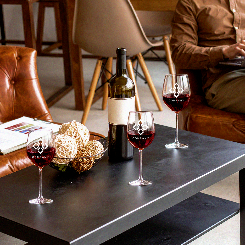 custom branded wine glasses