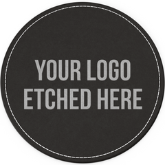 4" Round Leatherette Coaster with Exclusive Bulk Wholesale Pricing