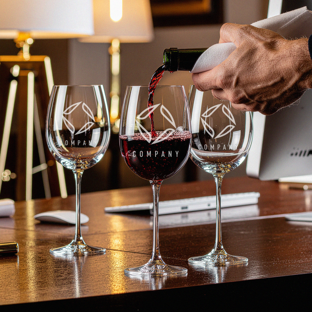 custom branded wine glasses