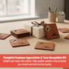 4" x 4" Square Laserable Leatherette Bottle Opener Coaster with Exclusive Bulk Wholesale Pricing