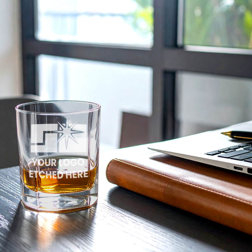 custom branded whiskey glass