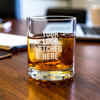 engraved whiskey glass