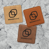 4" x 4" Square Leatherette Coaster with Exclusive Bulk Wholesale Pricing