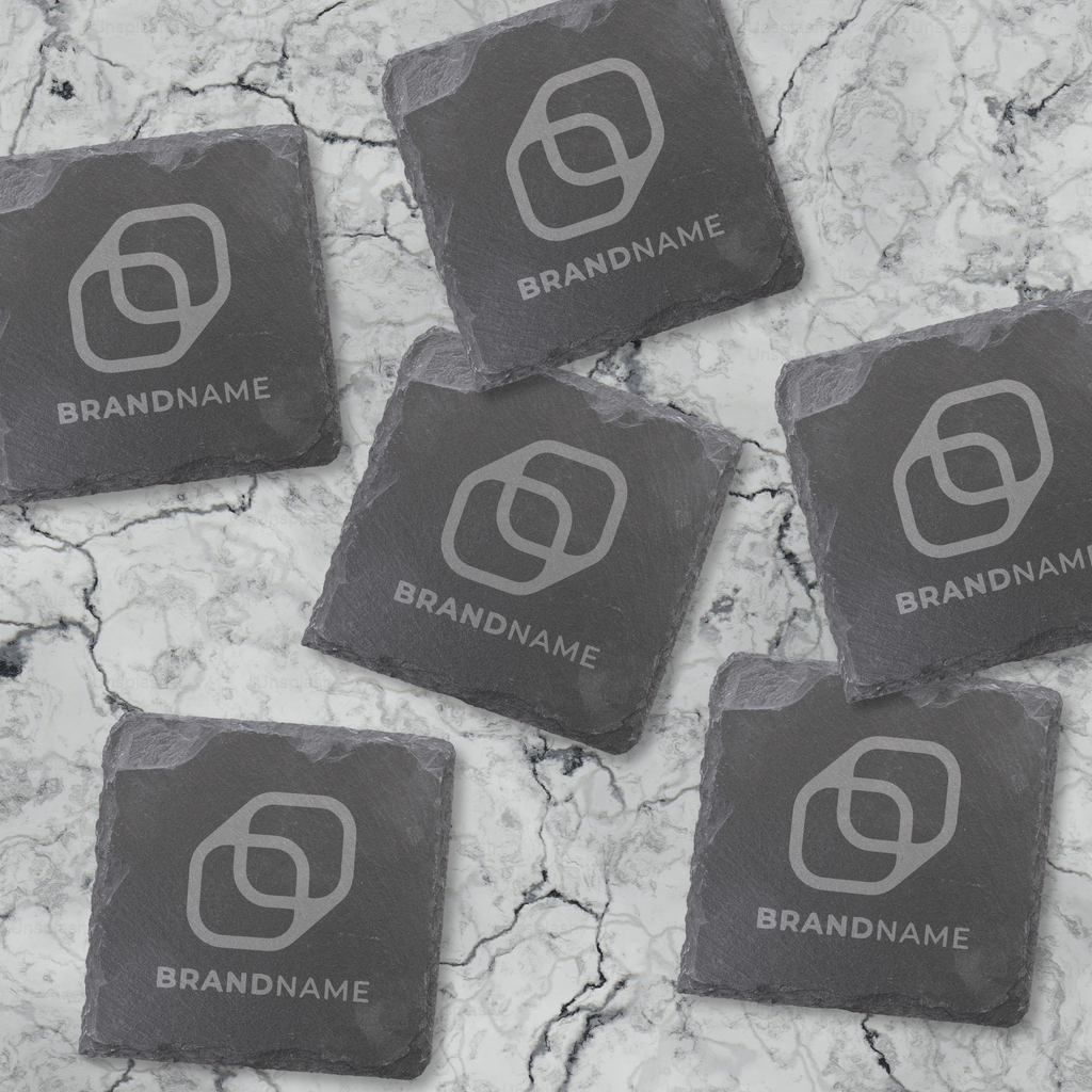 4" x 4" Square Slate Coaster Set-6 Piece with Exclusive Bulk Wholesale Pricing
