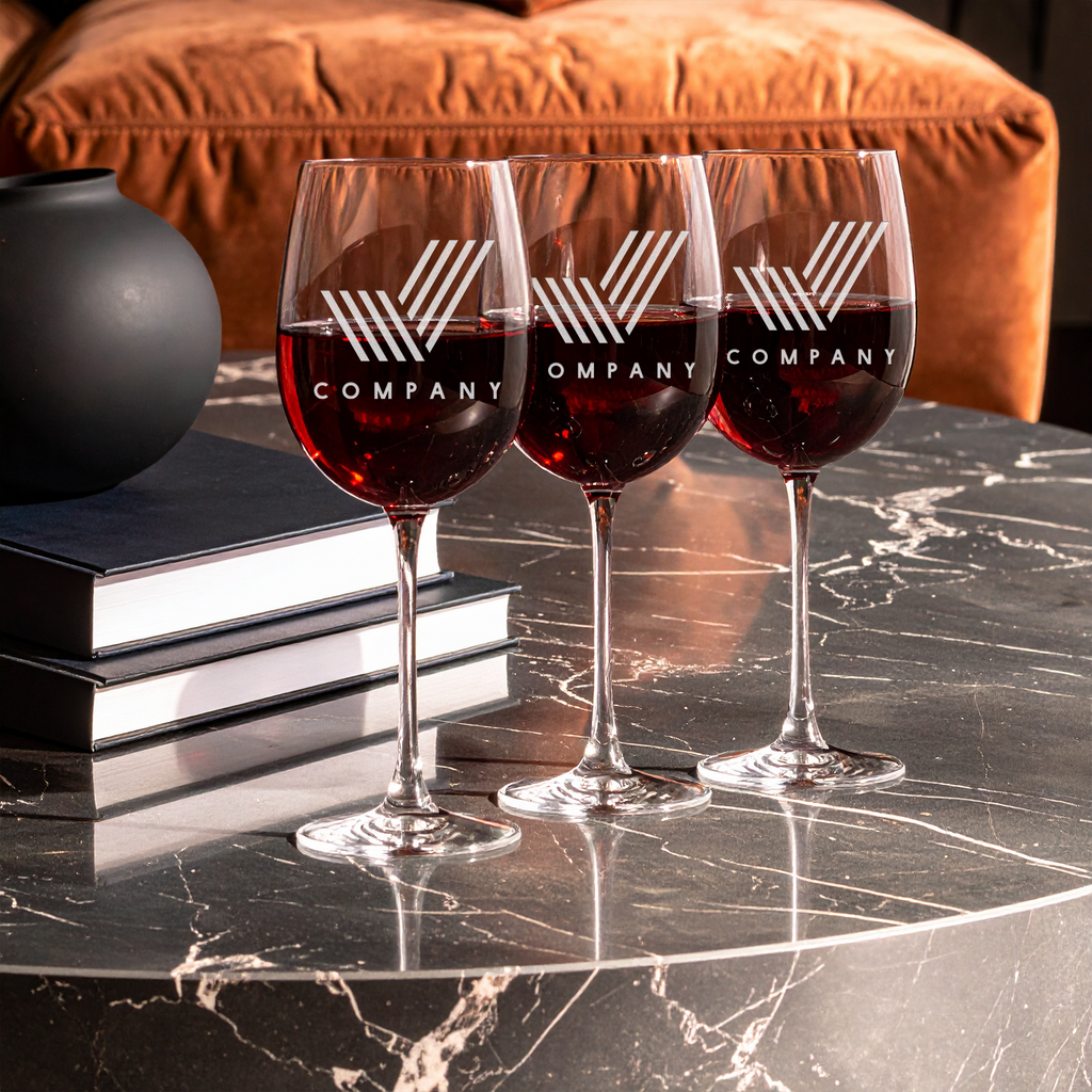 custom branded wine glasses