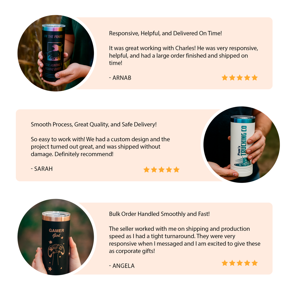 22oz ION Plated Skinny Tumbler w/ Exclusive Bulk Wholesale Pricing