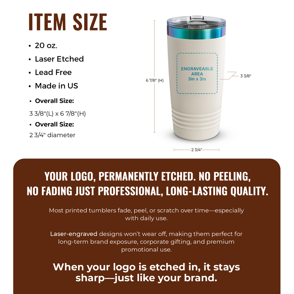 tumbler item size infographic