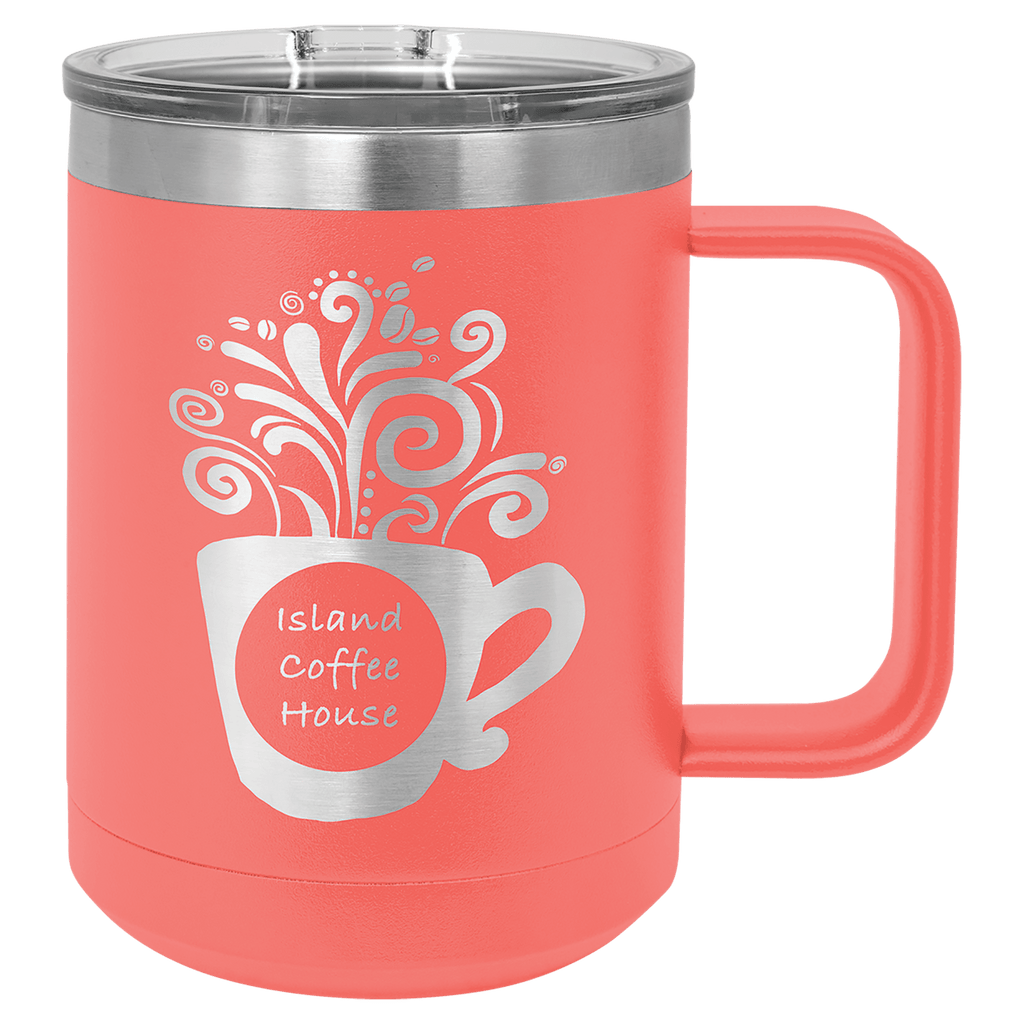 coral coffee mug tumbler
