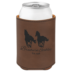 dark brown leatherette beverage holder