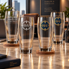 16oz Willi Becher Glass, Custom Engraved or UV Printed Logo Branding for Businesses