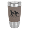 gray leatherette tumbler