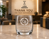 Custom Whiskey Glass, 10oz Etched Logo for Business