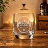 Custom Whiskey Glass, 10oz Etched Logo for Business
