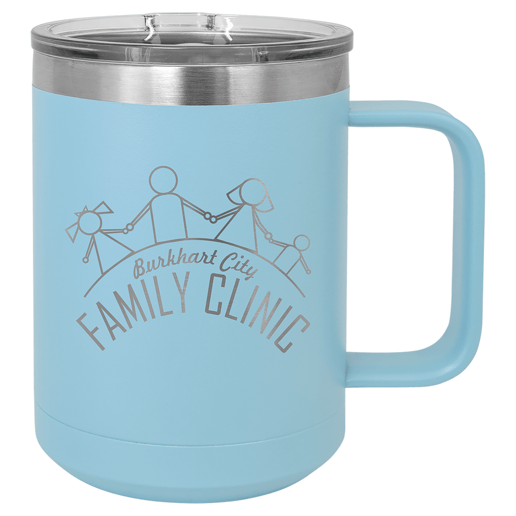 light blue coffee mug tumbler