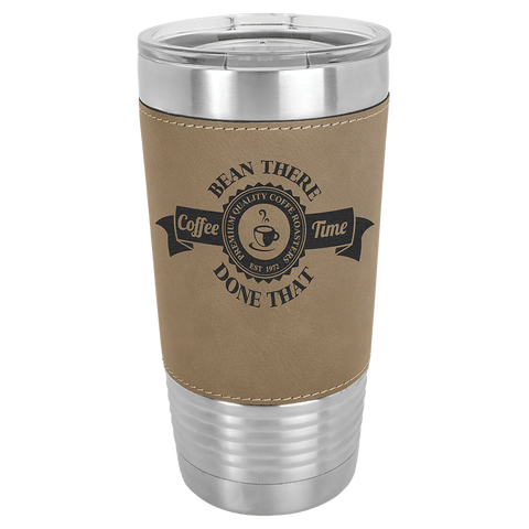 20 oz Custom Engraved Leatherette Tumblers w/ Exclusive Bulk Wholesale Pricing