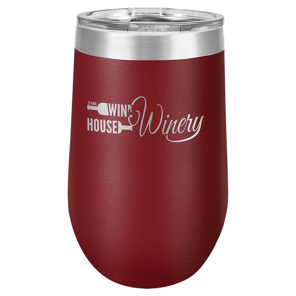 maroon stemless wine tumbler