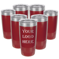 Set of 7 - 20 oz Custom Engraved Ringneck Tumblers