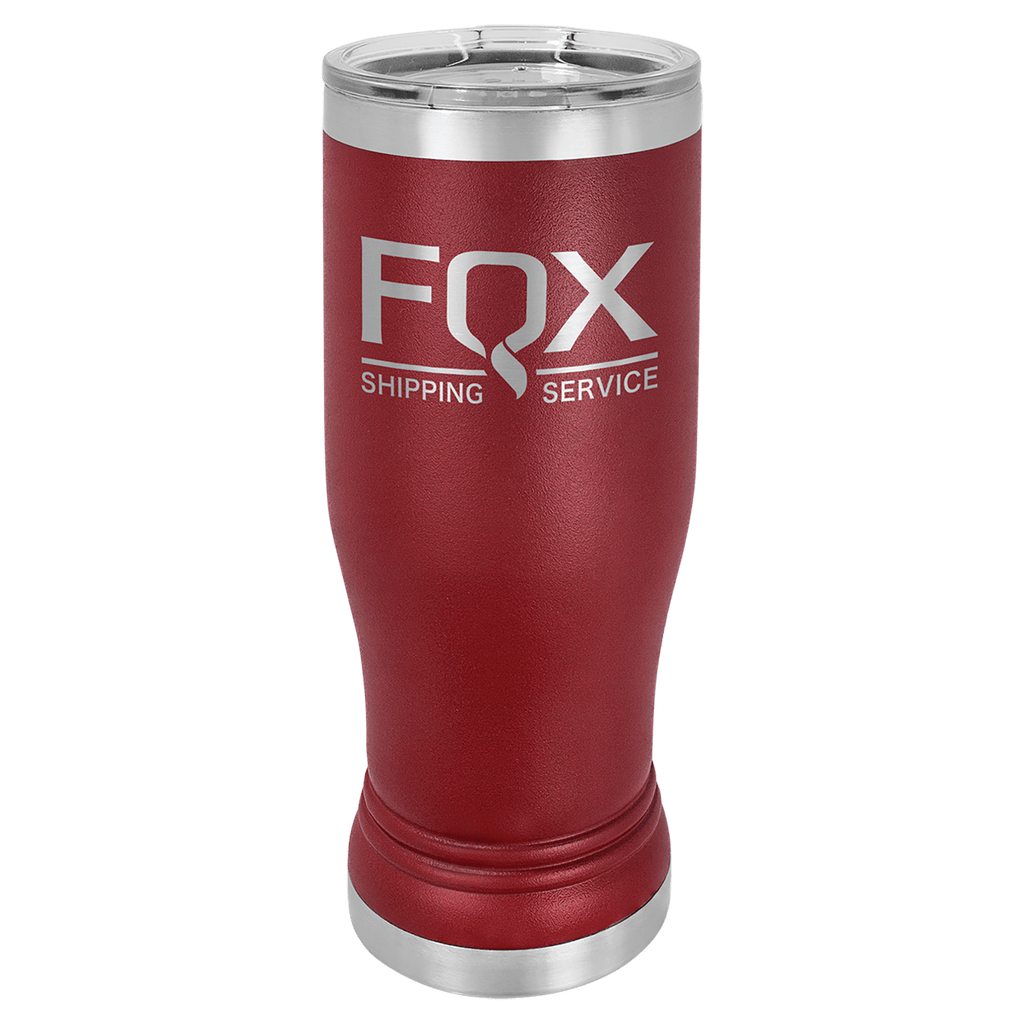 maroon pilsner tumbler