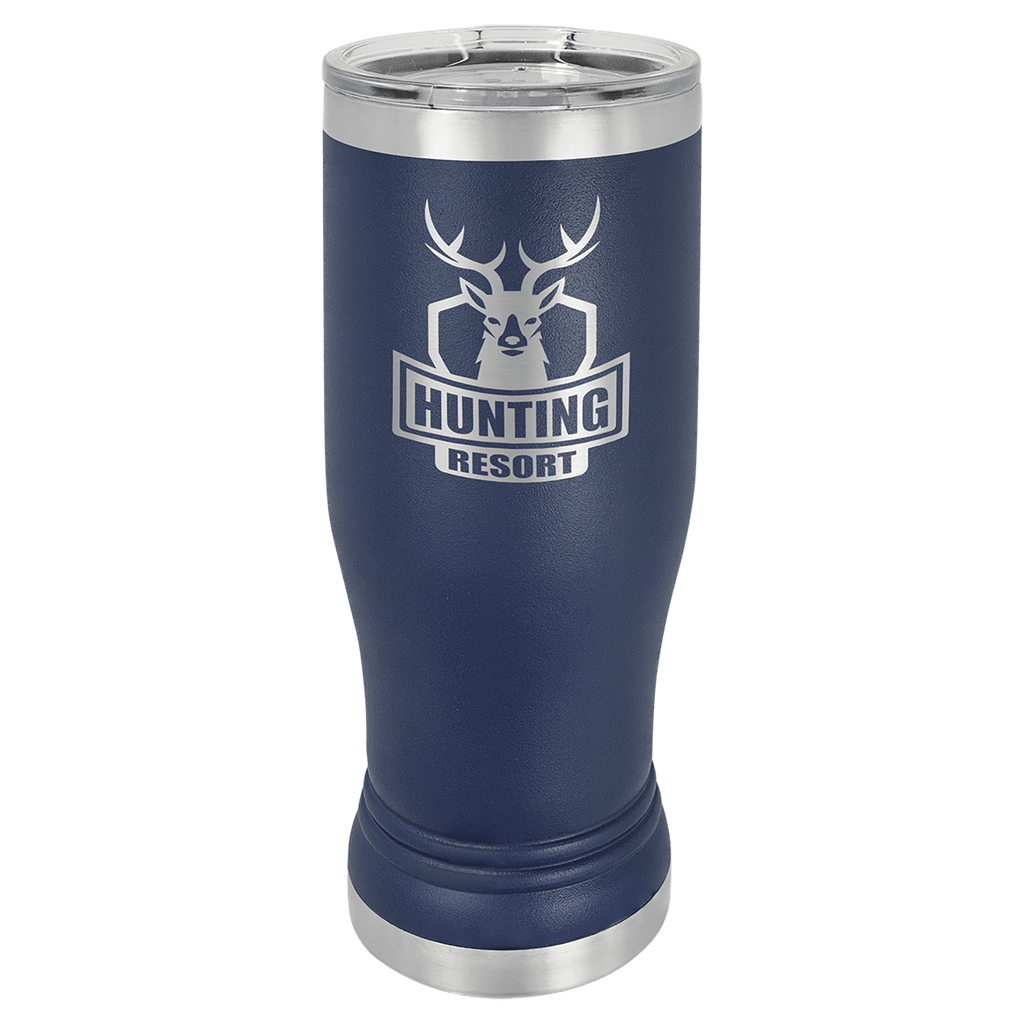 navy blue pilsner tumbler