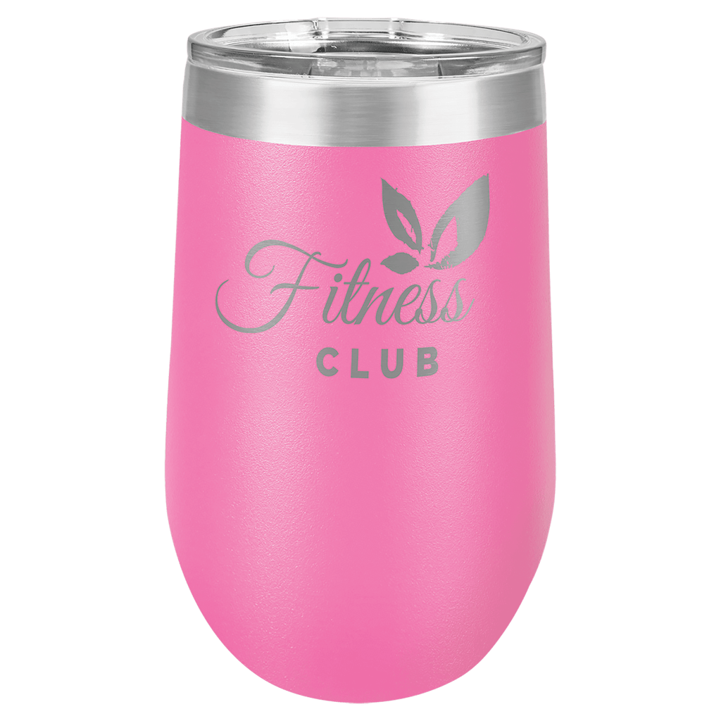 pink stemless wine tumbler