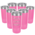 Set of 7 - 20 oz Custom Engraved Ringneck Tumblers