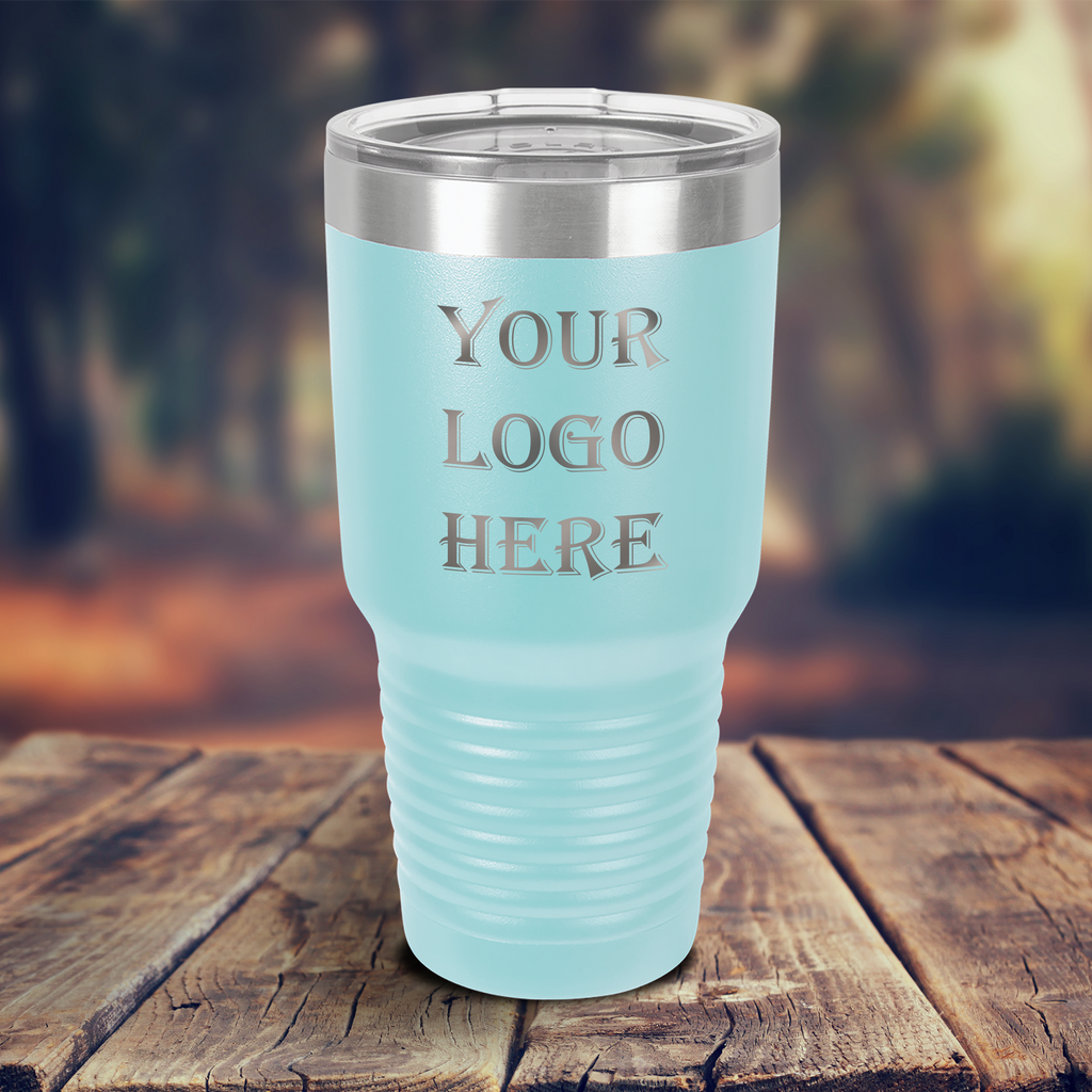 light blue tumbler