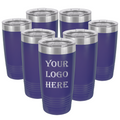 Set of 7 - 20 oz Custom Engraved Ringneck Tumblers