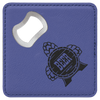 purple leatherette bottle opener coaster