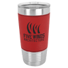 red leatherette tumbler