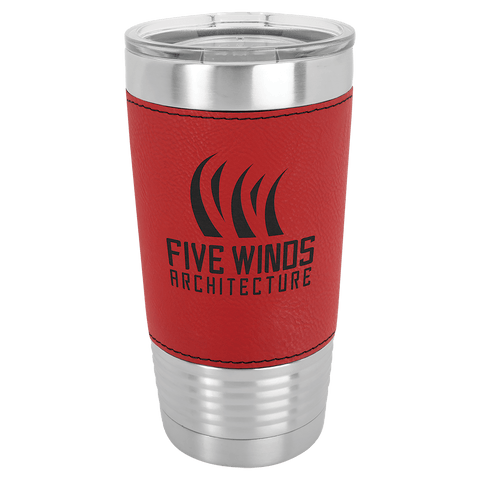 20 oz Custom Engraved Leatherette Tumblers w/ Exclusive Bulk Wholesale Pricing