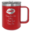 red coffee mug tumbler