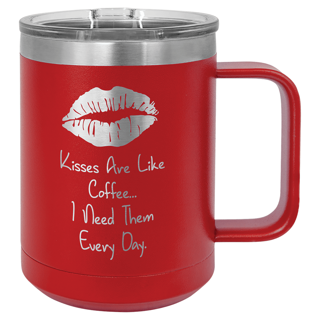 red coffee mug tumbler