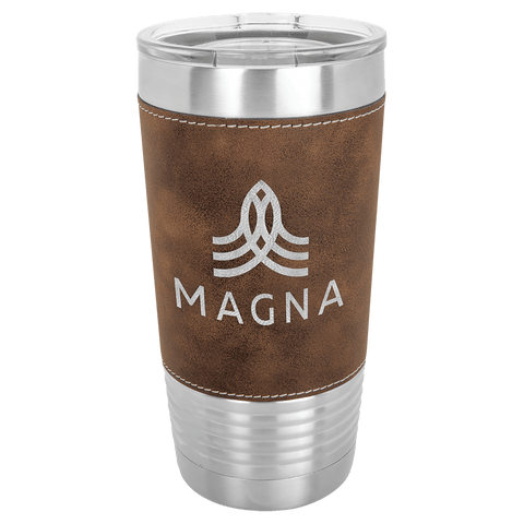 20 oz Custom Engraved Leatherette Tumblers w/ Exclusive Bulk Wholesale Pricing