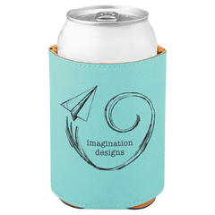 teal leatherette beverage holder