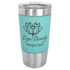 teal leatherette tumbler