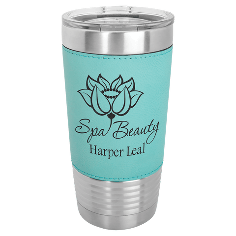 20 oz Custom Engraved Leatherette Tumblers w/ Exclusive Bulk Wholesale Pricing