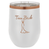 white with rose gold stemless wine glass tumbler