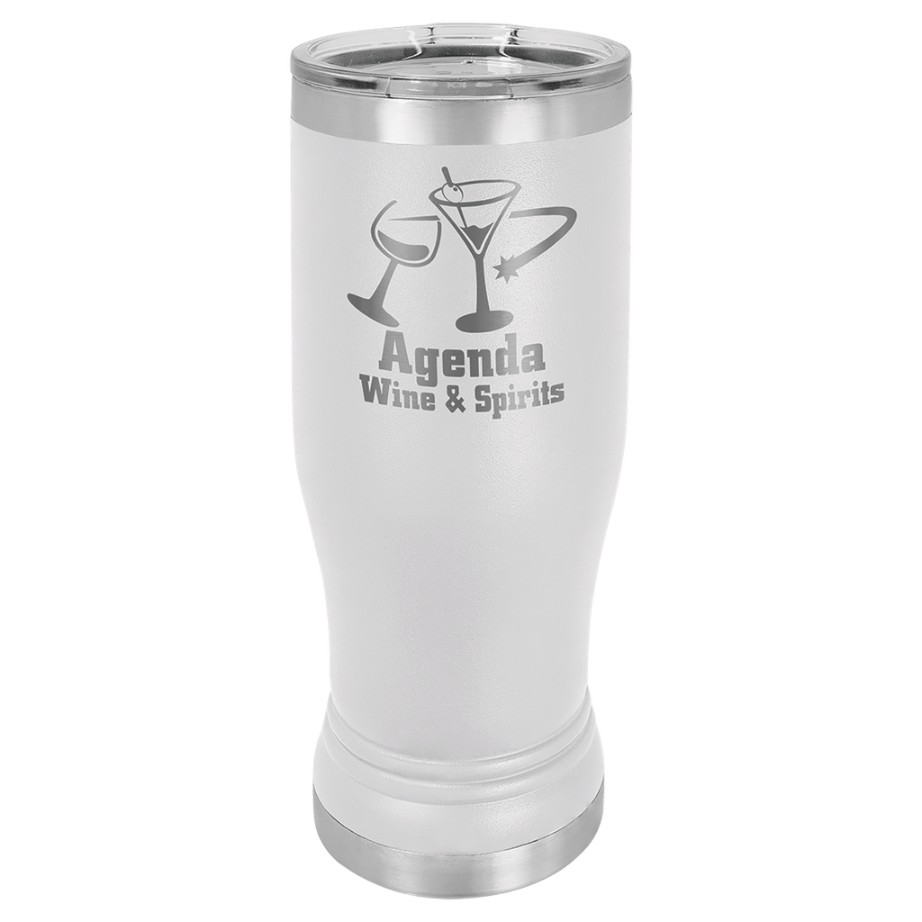 white pilsner tumbler