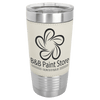 white leatherette tumbler