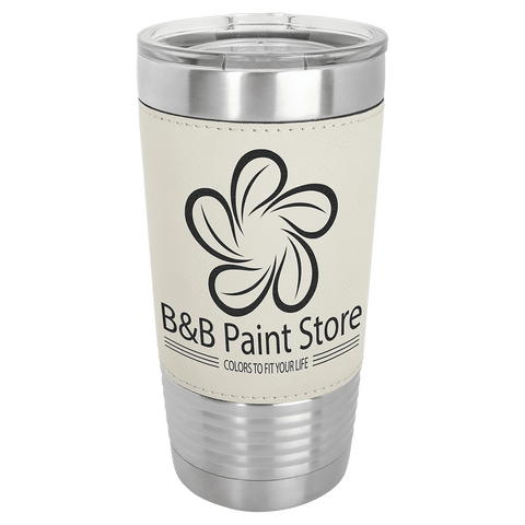 20 oz Custom Engraved Leatherette Tumblers w/ Exclusive Bulk Wholesale Pricing