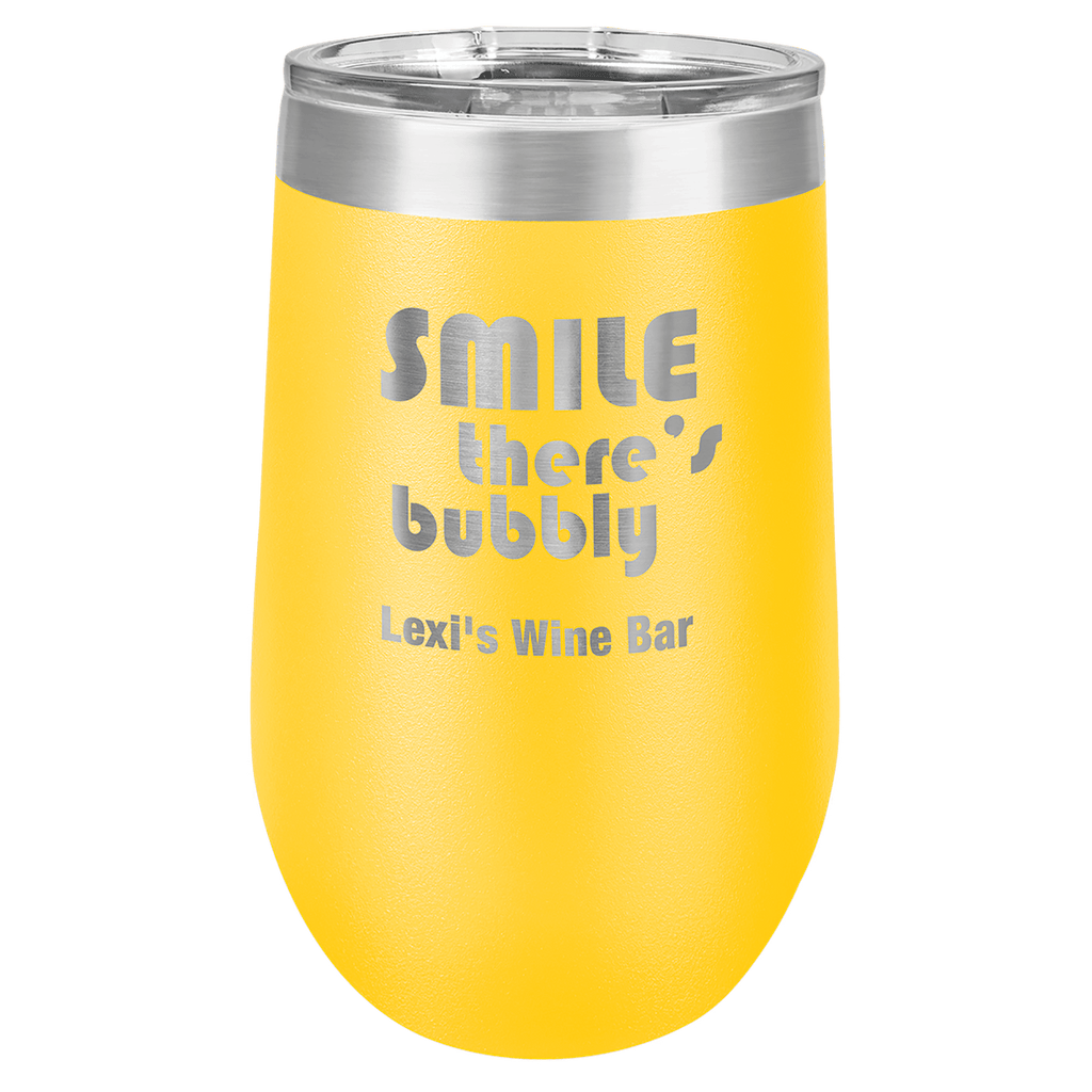 yellow stemless wine tumbler
