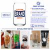Custom Logo Beer Can Glass 16oz, Engraved or UV Color Printed Corporate Gifts