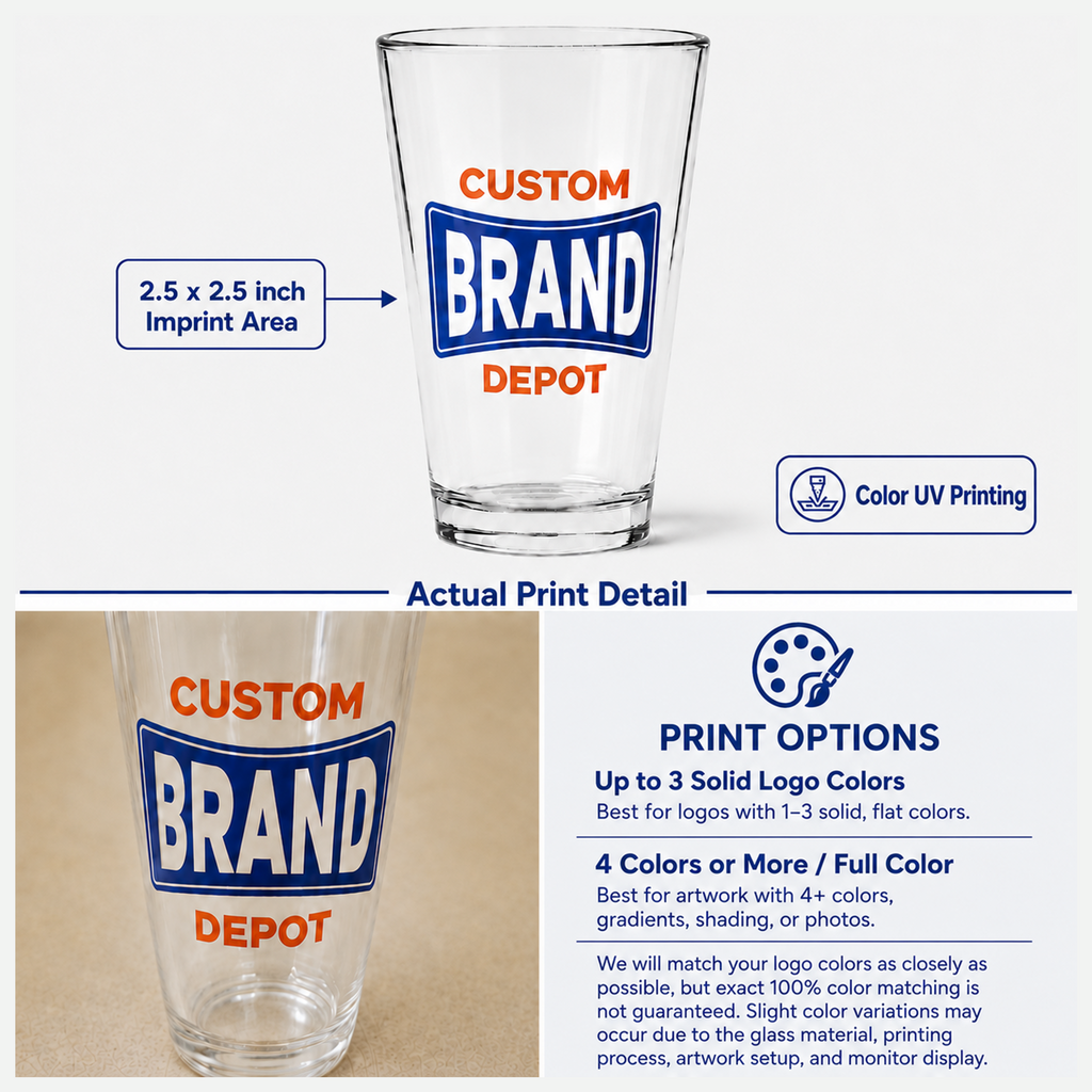 Custom Engraved 16oz Beer Glass