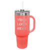 coral travel mug